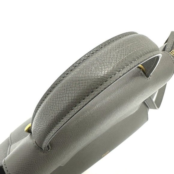 Auth CELINE 189153 logo Belt bag micro 2WAY Shoulder Bag Hand Bag Leather gray - Picture 9 of 16